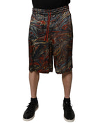 Dolce & Gabbana Multicolor Marble Print Trouser Bermuda Shorts - Zeiniez