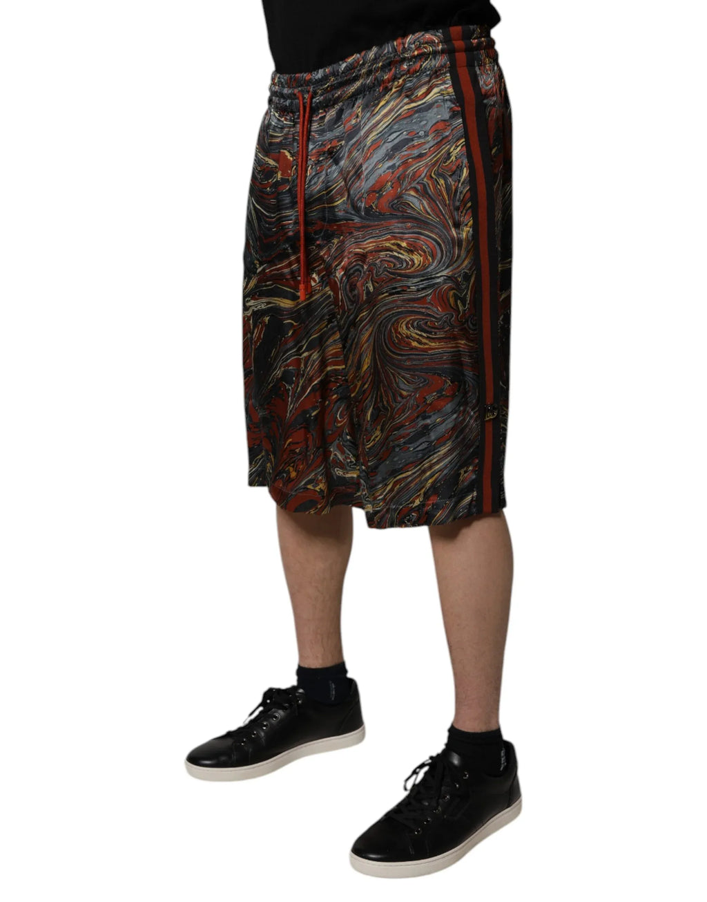 Dolce & Gabbana Multicolor Marble Print Trouser Bermuda Shorts - Zeiniez
