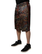 Dolce & Gabbana Multicolor Marble Print Trouser Bermuda Shorts - Zeiniez