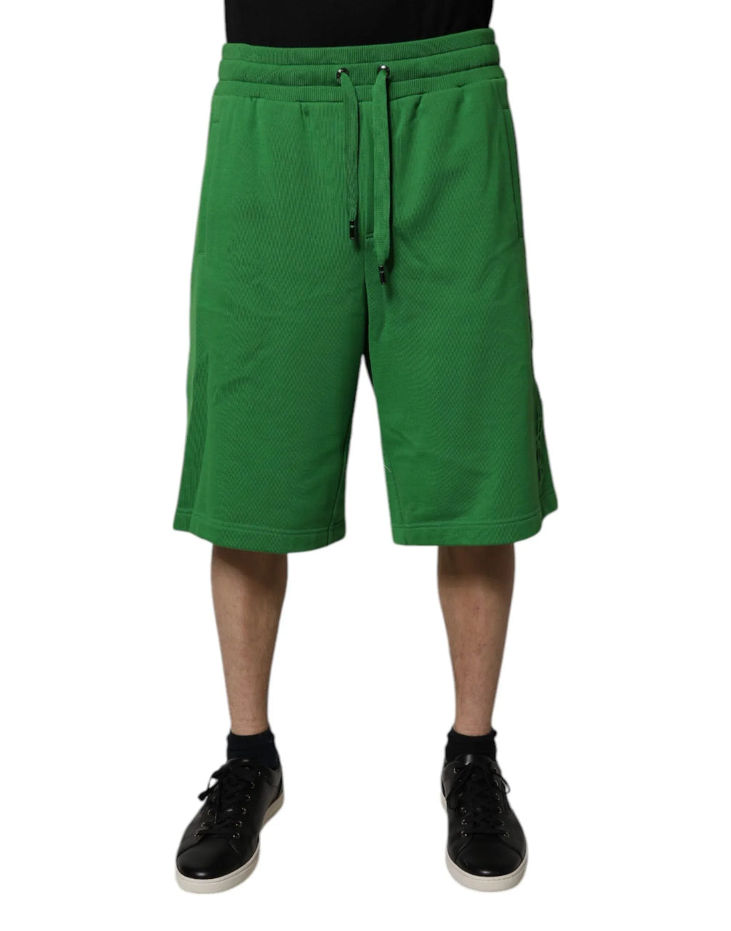 Dolce & Gabbana Green Cotton Men Sweatshorts Bermuda Shorts - Zeiniez
