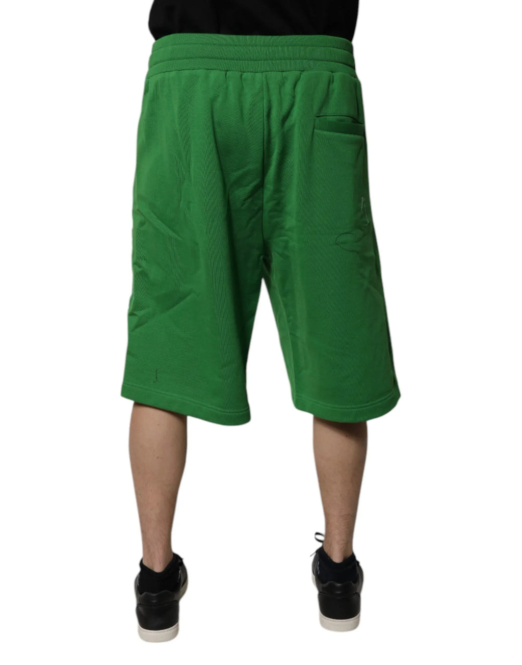 Dolce & Gabbana Green Cotton Men Sweatshorts Bermuda Shorts - Zeiniez