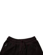 Dolce & Gabbana Maroon Cotton Sweatshorts Men Bermuda Shorts - Zeiniez