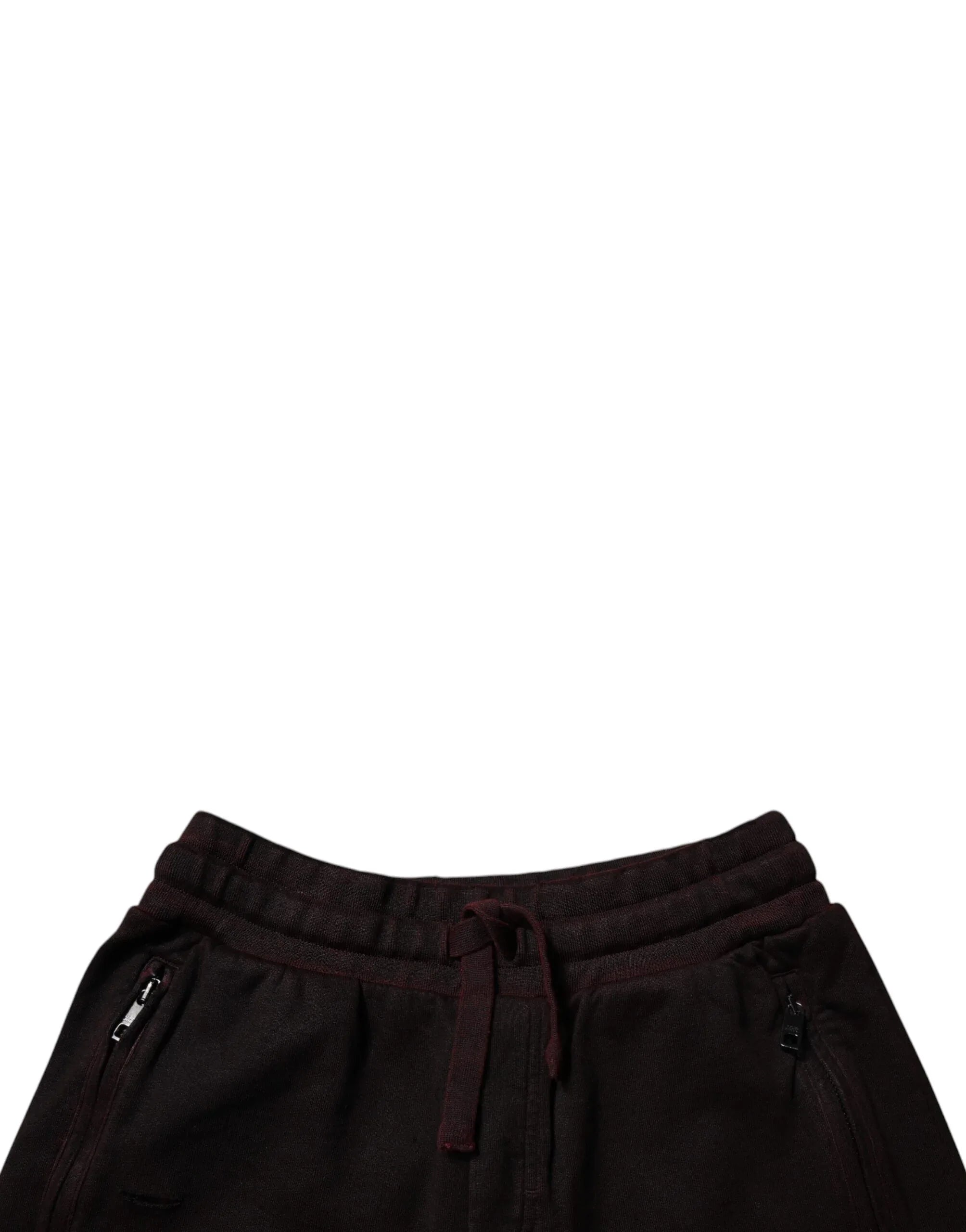 Dolce & Gabbana Maroon Cotton Sweatshorts Men Bermuda Shorts - Zeiniez
