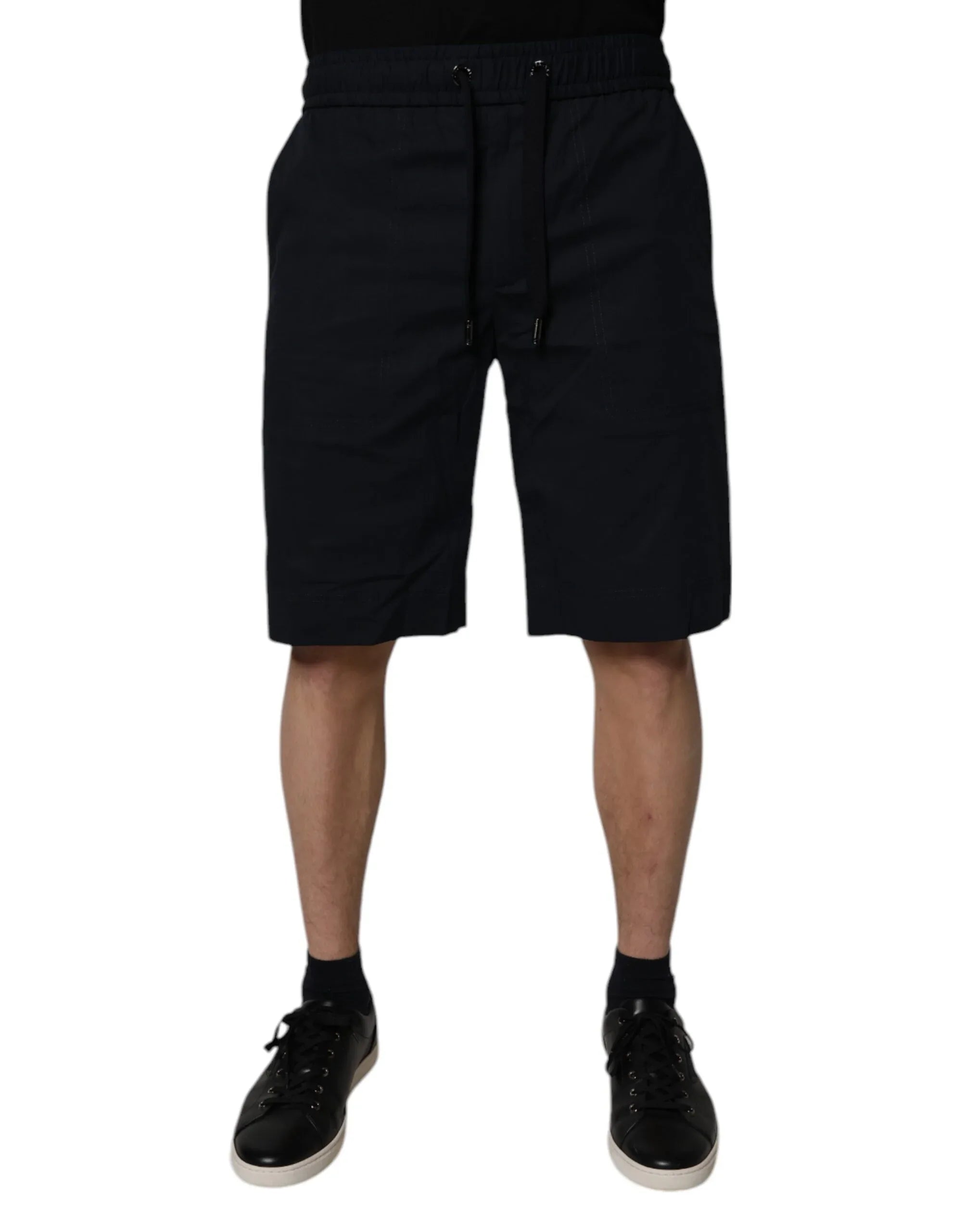 Dolce & Gabbana Black Cotton Sweatshorts Men Bermuda Shorts - Zeiniez