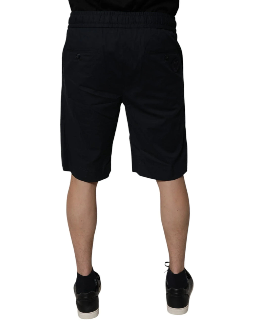 Dolce & Gabbana Black Cotton Sweatshorts Men Bermuda Shorts - Zeiniez