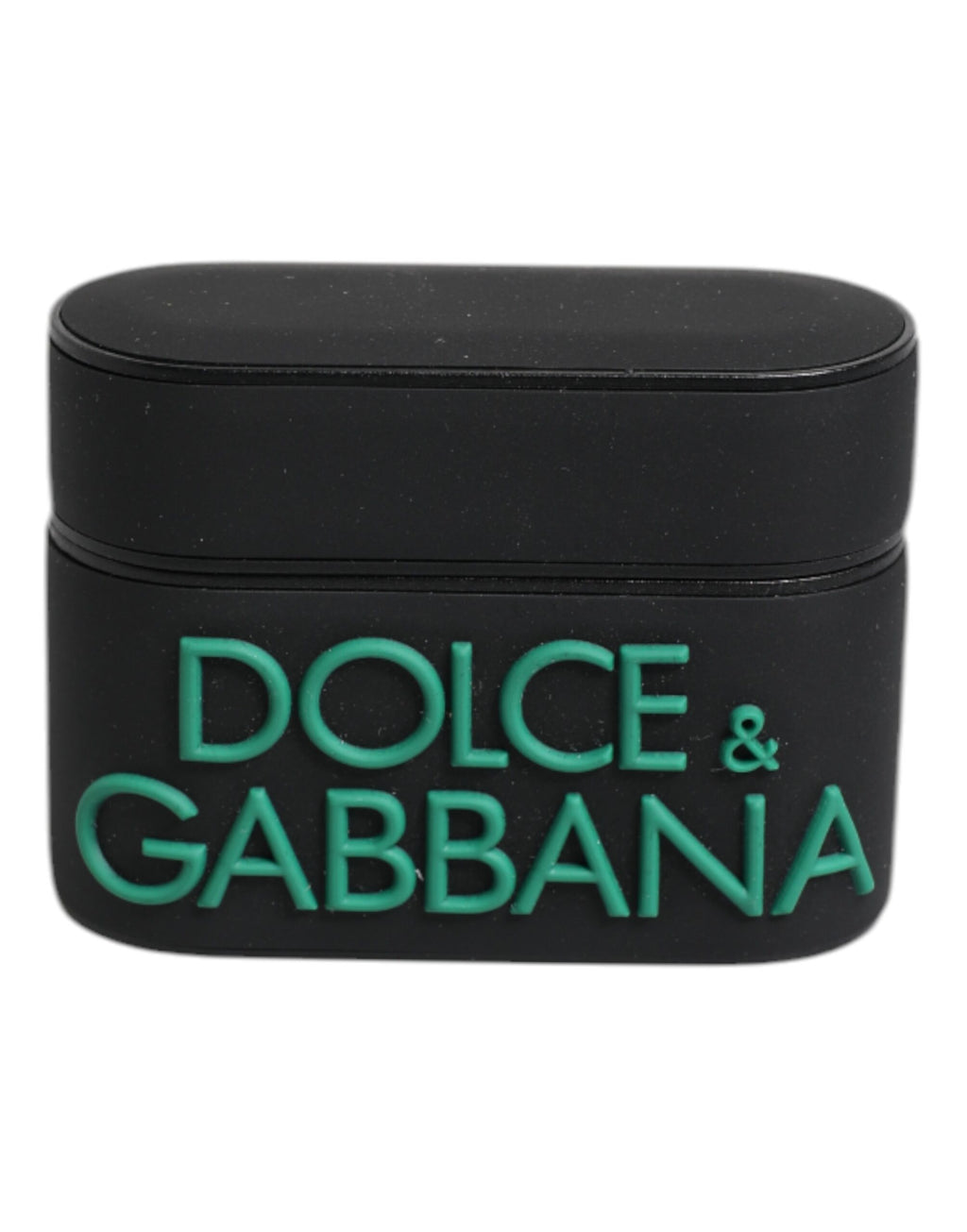 Dolce & Gabbana Black Orange Silicone Embossed Logo Airpods Case