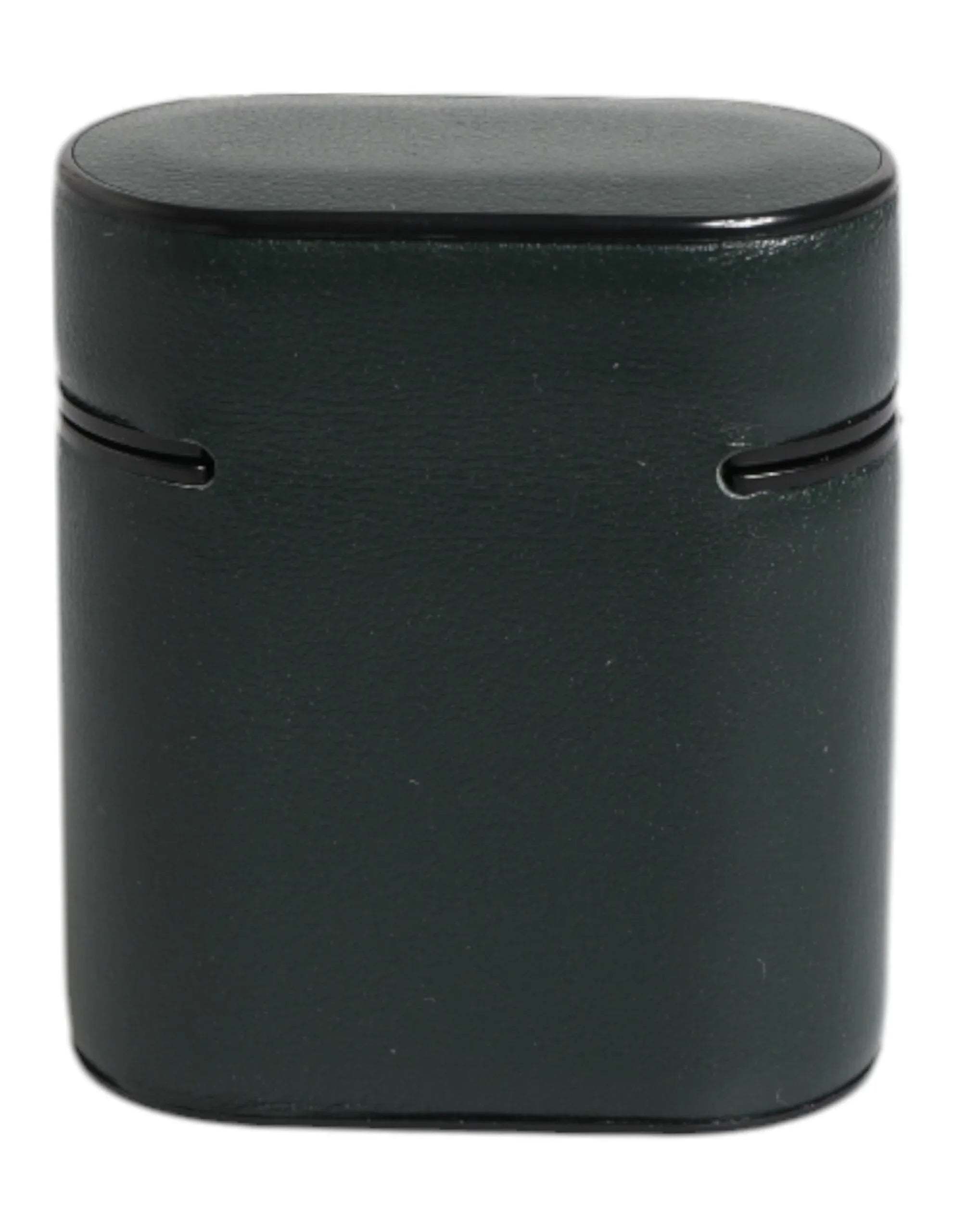 Dolce & Gabbana Green Calfskin Leather Logo Print Flip Holder Airpods Case - Zeiniez