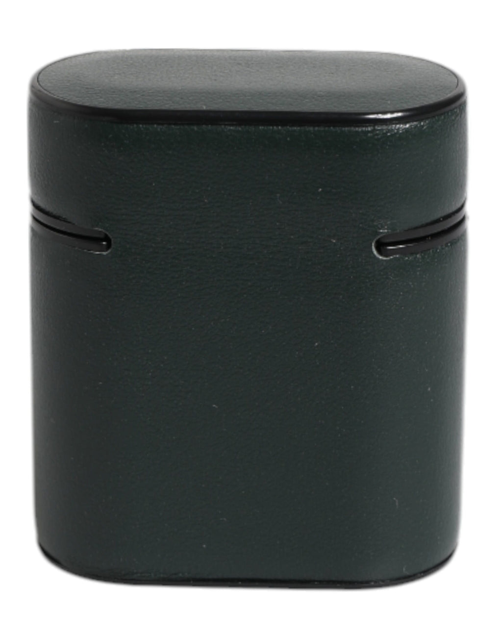 Dolce & Gabbana Green Calfskin Leather Logo Print Flip Holder Airpods Case