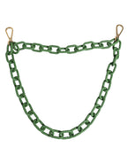 Dolce & Gabbana Green Plexy Acrylic Chunky Gold Hardware Wallet Chain - Zeiniez