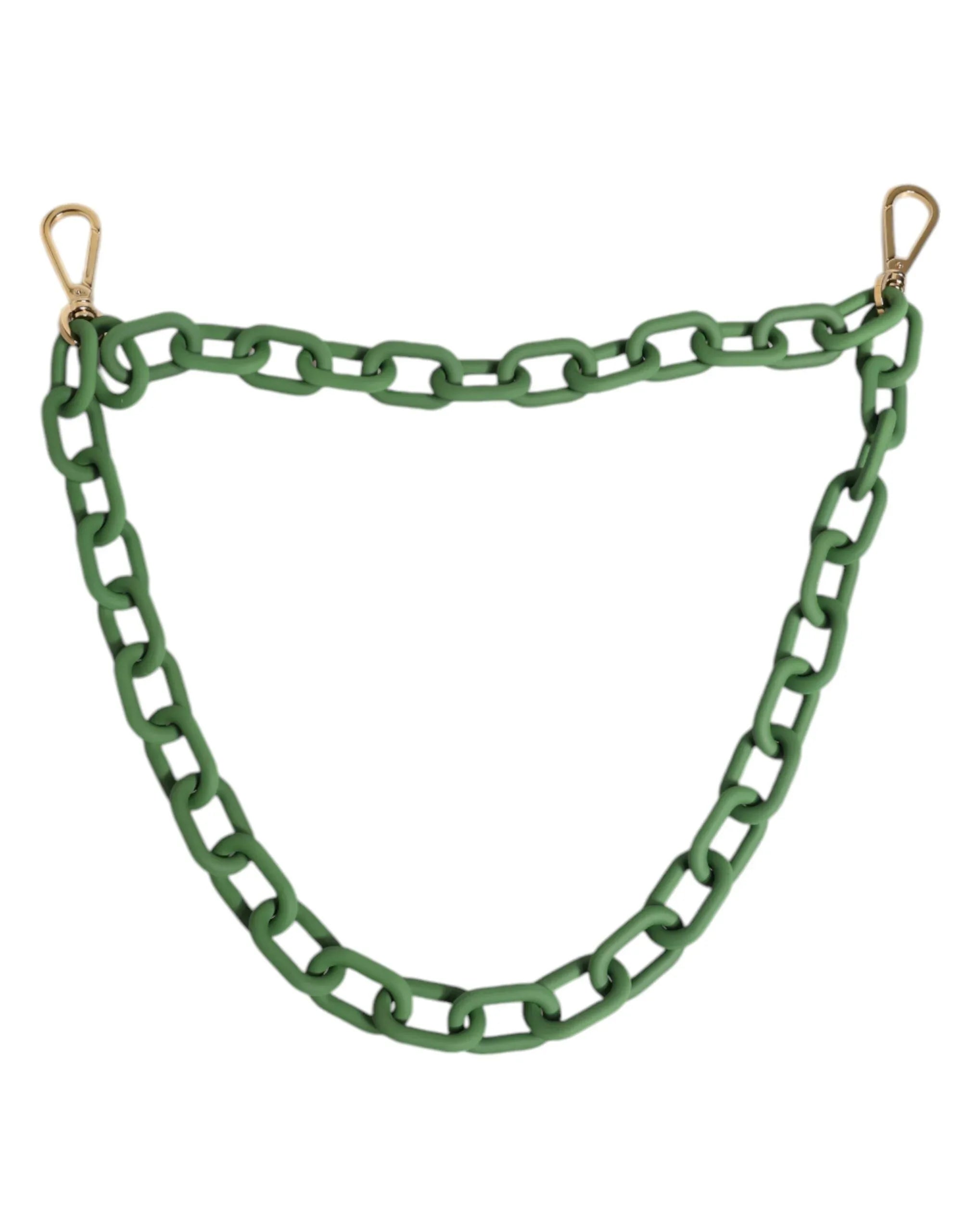 Dolce & Gabbana Green Plexy Acrylic Chunky Gold Hardware Wallet Chain - Zeiniez