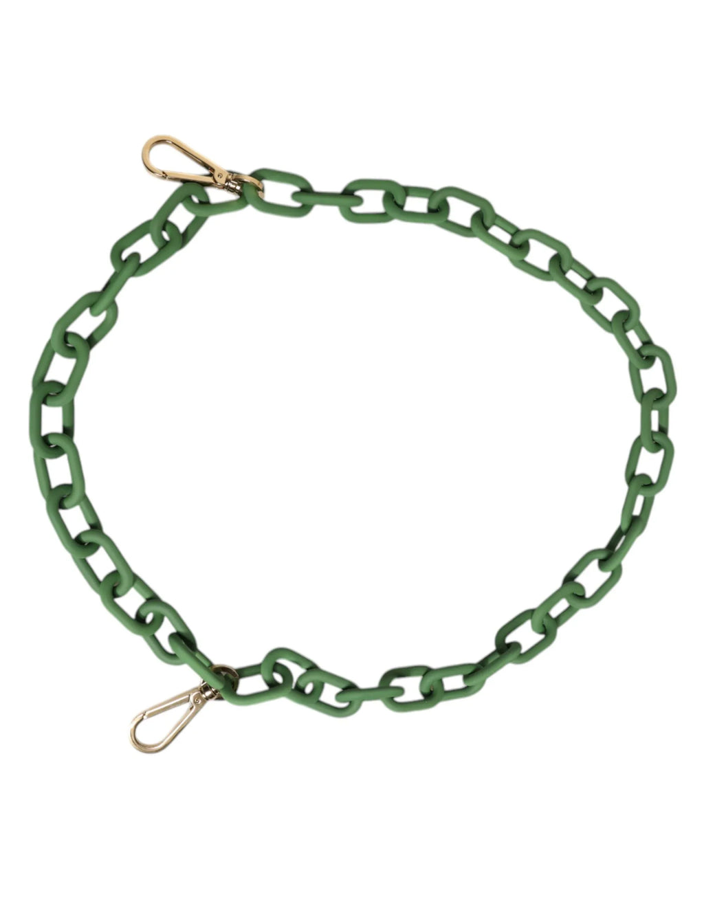 Dolce & Gabbana Green Plexy Acrylic Chunky Gold Hardware Wallet Chain - Zeiniez
