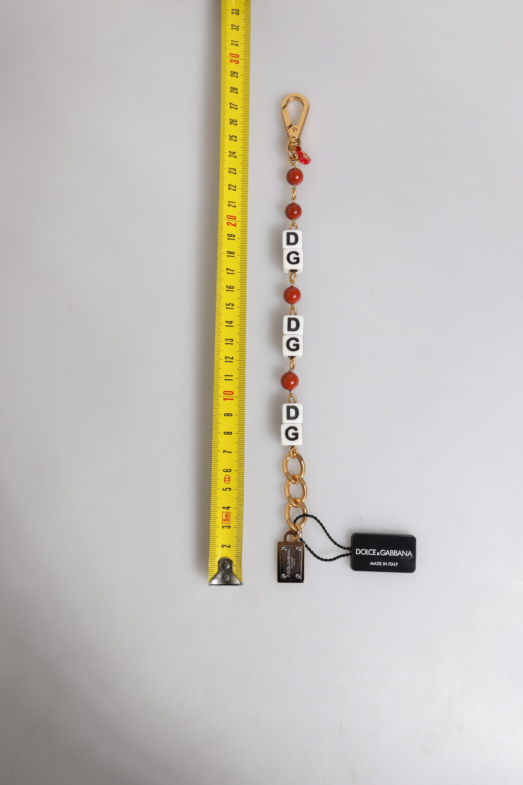 Dolce & Gabbana Multicolor Gold Tone Brass Chain DG Logo Dice Bracelet - Zeiniez