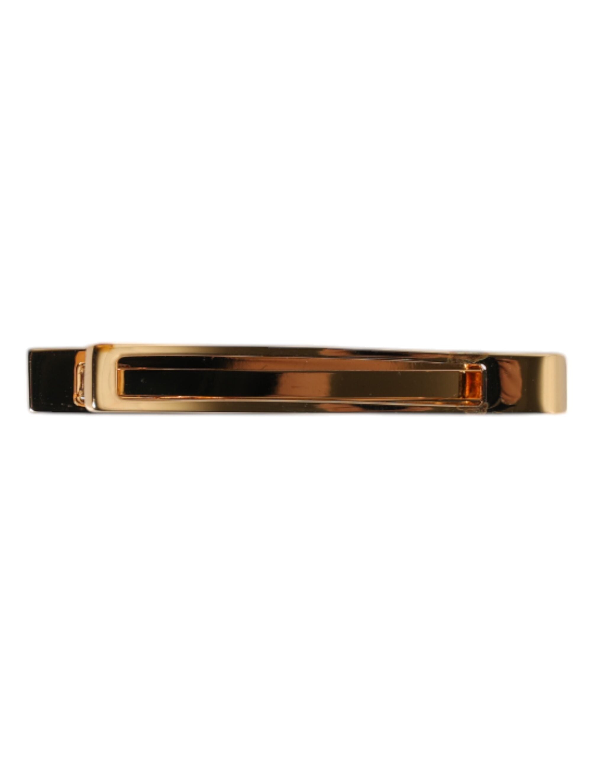 Dolce & Gabbana Gold Tone Brass Logo Branded Tie Clip Bar - Zeiniez