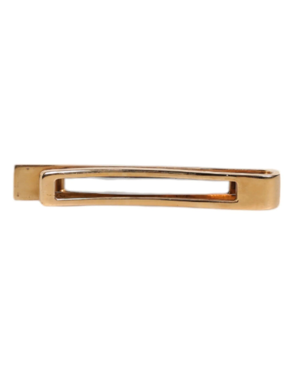 Dolce & Gabbana Black Sapphire Gold Tone Brass Tie Clip Bar - Zeiniez