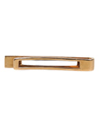 Dolce & Gabbana Black Sapphire Gold Tone Brass Tie Clip Bar - Zeiniez