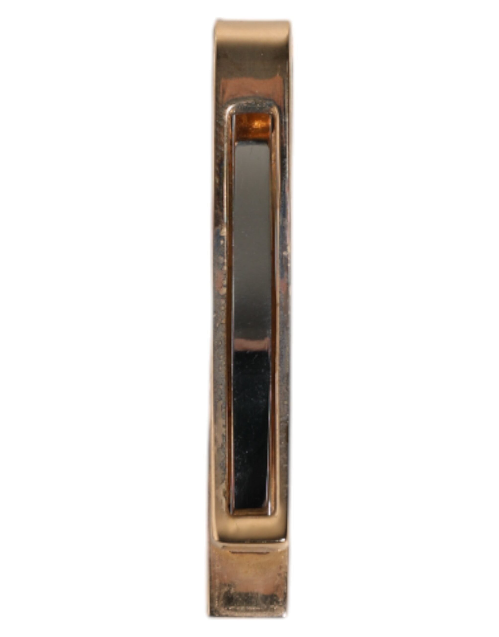 Dolce & Gabbana Gold Tone Brass Logo Branded Tie Clip Bar - Zeiniez
