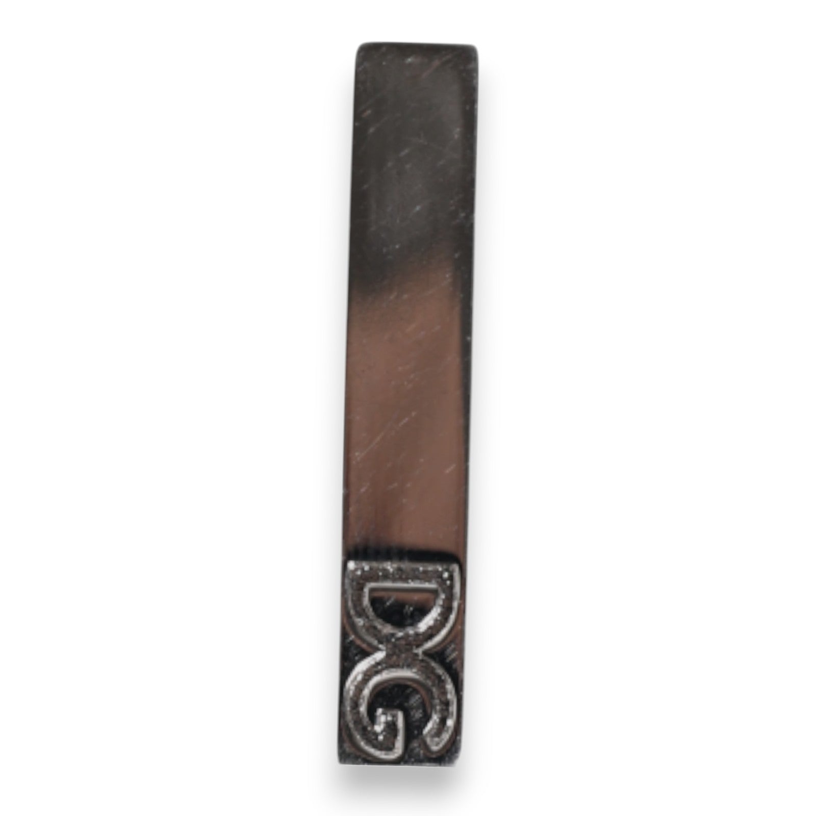 Dolce & Gabbana Silver Tone Brass Logo Branded Tie Clip Bar - Zeiniez
