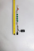 Dolce & Gabbana Silver Tone Brass Bead Dice Logo Embellish Charm Bracelet - Zeiniez