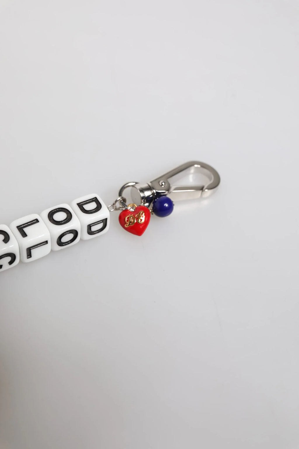 Dolce & Gabbana Silver Brass Chain Dice Logo Embellished Charm Bracelet - Zeiniez