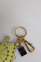 Dolce & Gabbana Multicolor Gold Tone Carretto Keychain Keyring - Zeiniez