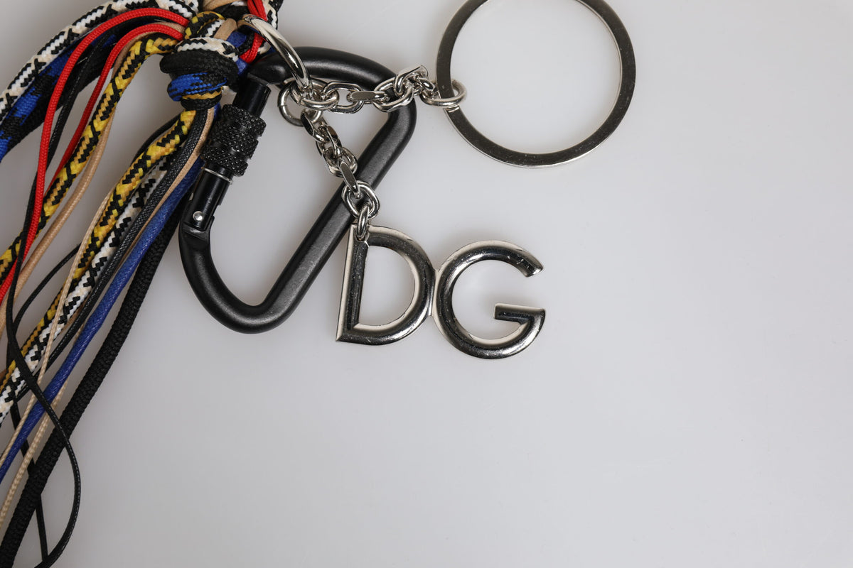 Dolce & Gabbana Multicolor Braided Rope Logo Bag Shoulder Strap