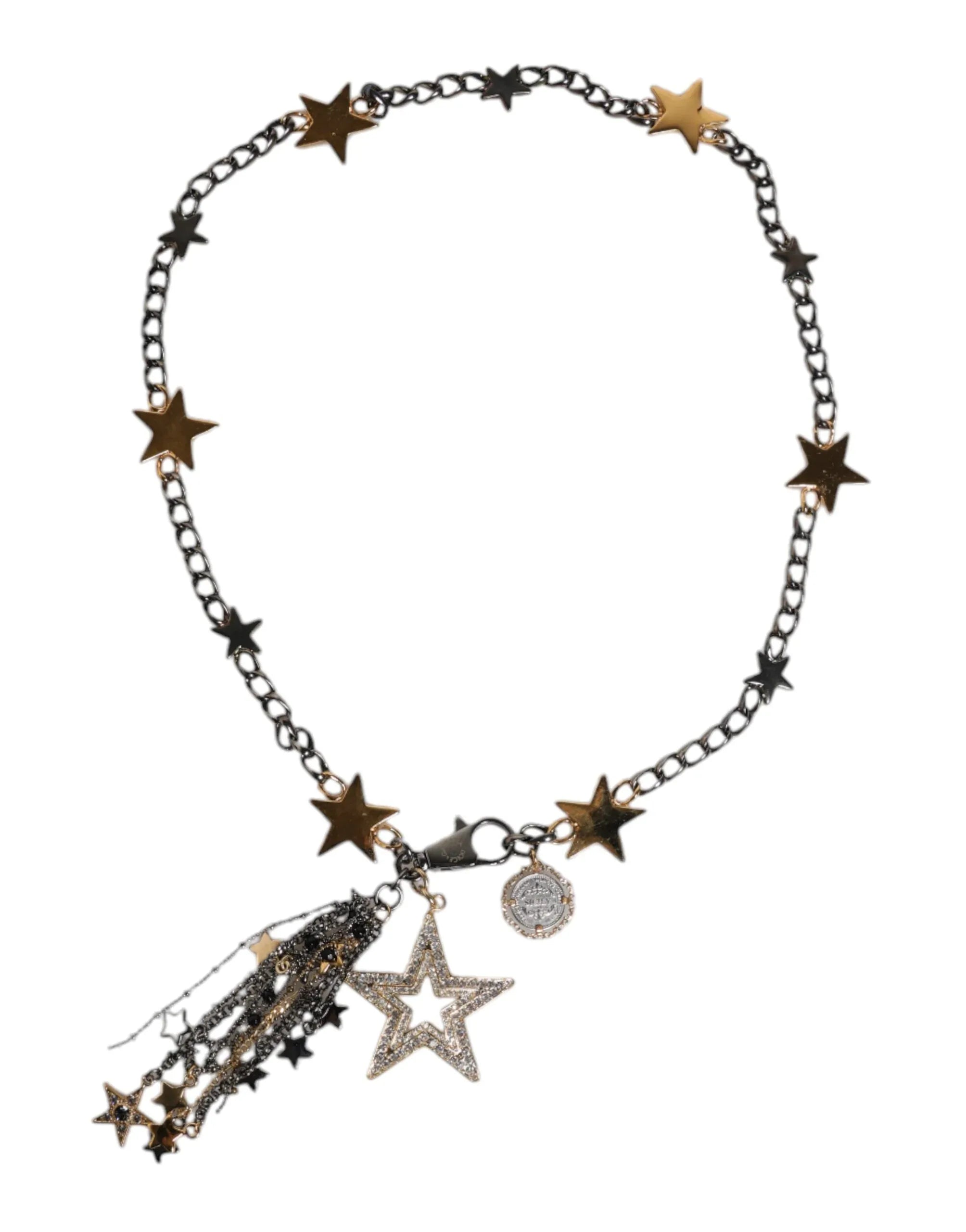 Dolce & Gabbana Silver Gold Brass Embellished Waist Chain Belt - Zeiniez