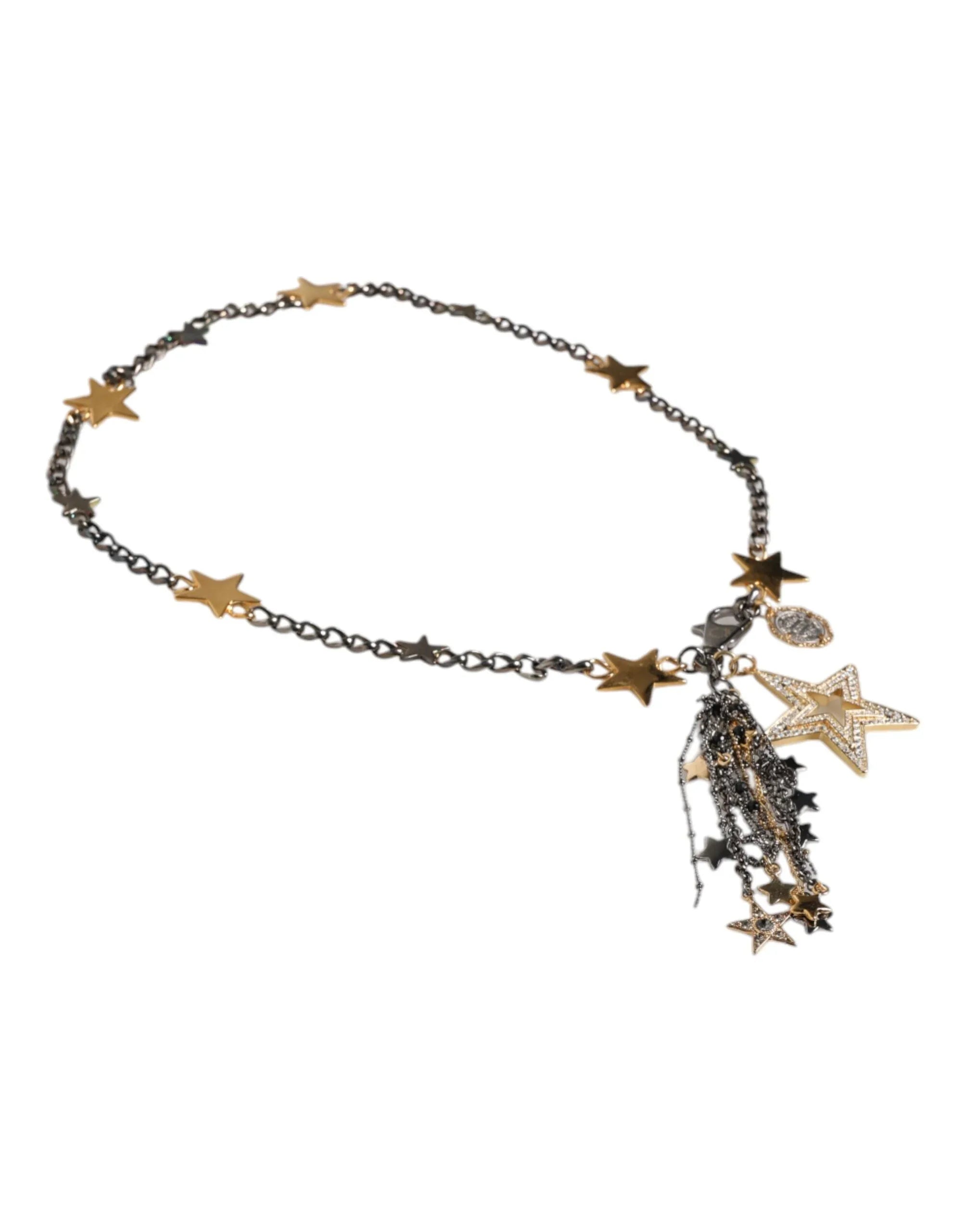 Dolce & Gabbana Silver Gold Brass Embellished Waist Chain Belt - Zeiniez