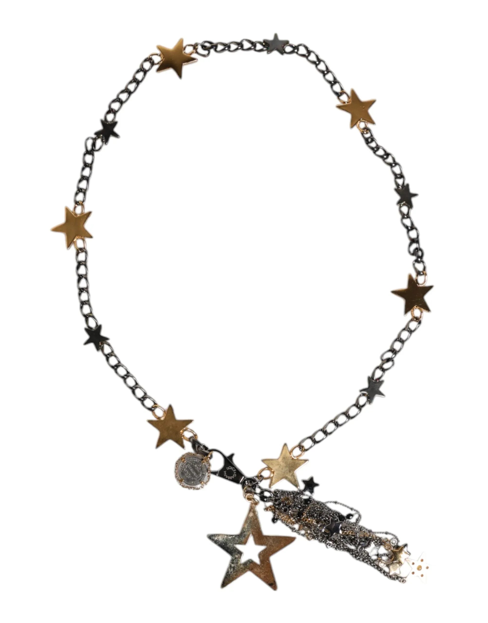 Dolce & Gabbana Silver Gold Brass Embellished Waist Chain Belt - Zeiniez