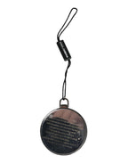 Dolce & Gabbana Green Calfskin Leather Round Logo Hand Mirror Holder - Zeiniez