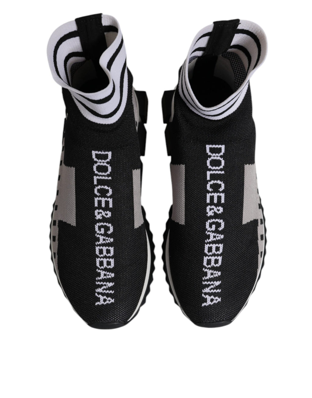 Dolce & Gabbana Black Gray Sorrento Socks Women Sneakers Shoes - Zeiniez