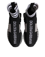 Dolce & Gabbana Black Gray Sorrento Socks Women Sneakers Shoes - Zeiniez