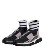 Dolce & Gabbana Black Gray Sorrento Socks Women Sneakers Shoes - Zeiniez