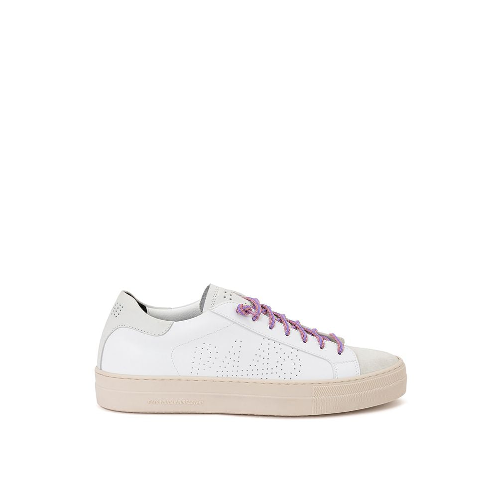 P448 White Leather Athletic Sneakers - Zeiniez