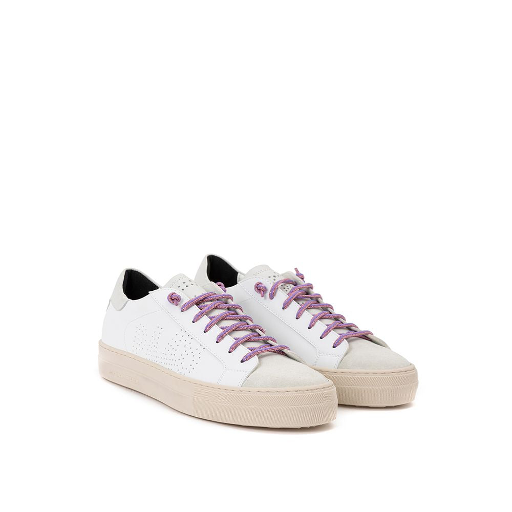 P448 White Leather Athletic Sneakers - Zeiniez