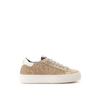 P448 Beige Leather Athletic Sneakers - Zeiniez