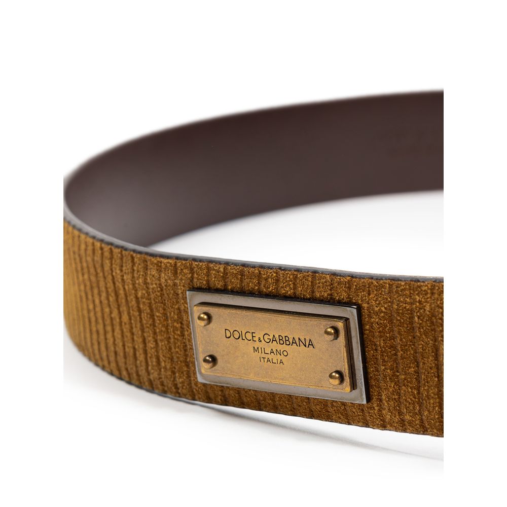 Dolce & Gabbana Brown Leather Regular Belt - Zeiniez