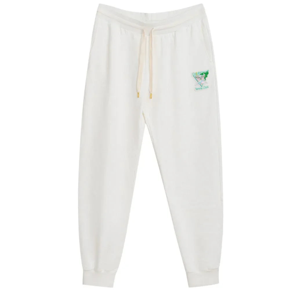 Casablanca White Cotton Athletic Pants - Zeiniez