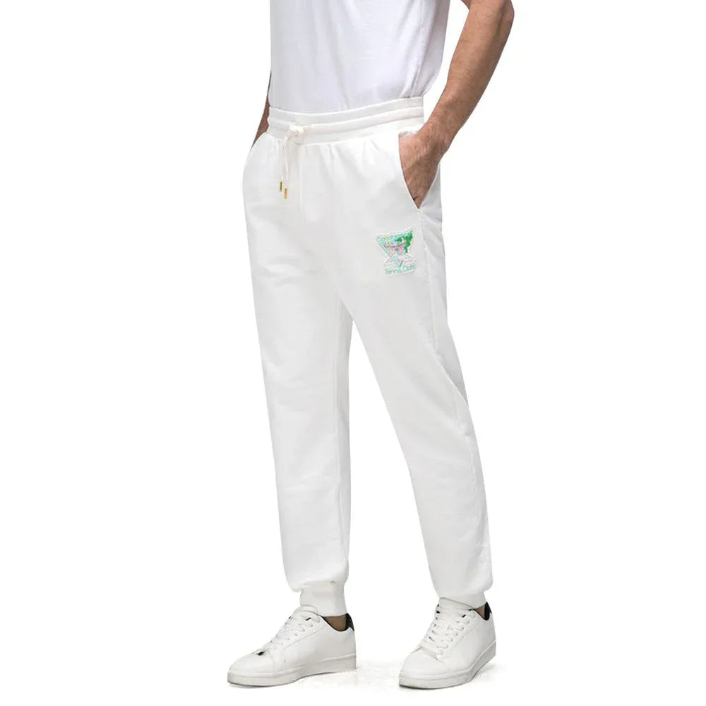 Casablanca White Cotton Athletic Pants - Zeiniez
