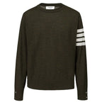 Thom Browne Green Wool Sweatshirt - Zeiniez