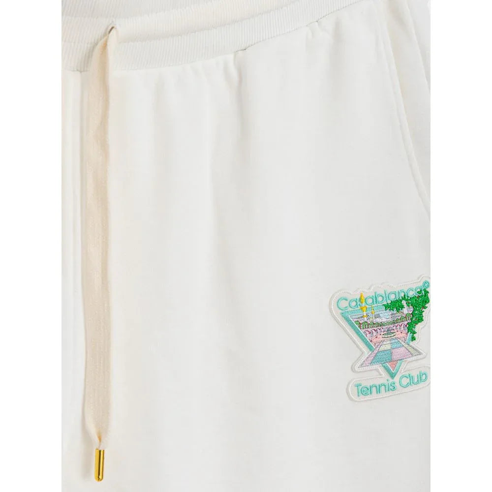 Casablanca White Cotton Athletic Pants - Zeiniez