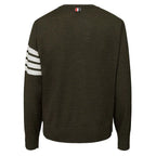 Thom Browne Green Wool Sweatshirt - Zeiniez