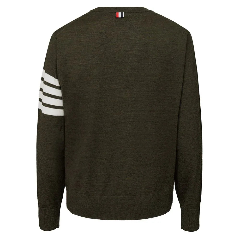 Thom Browne Green Wool Sweatshirt - Zeiniez