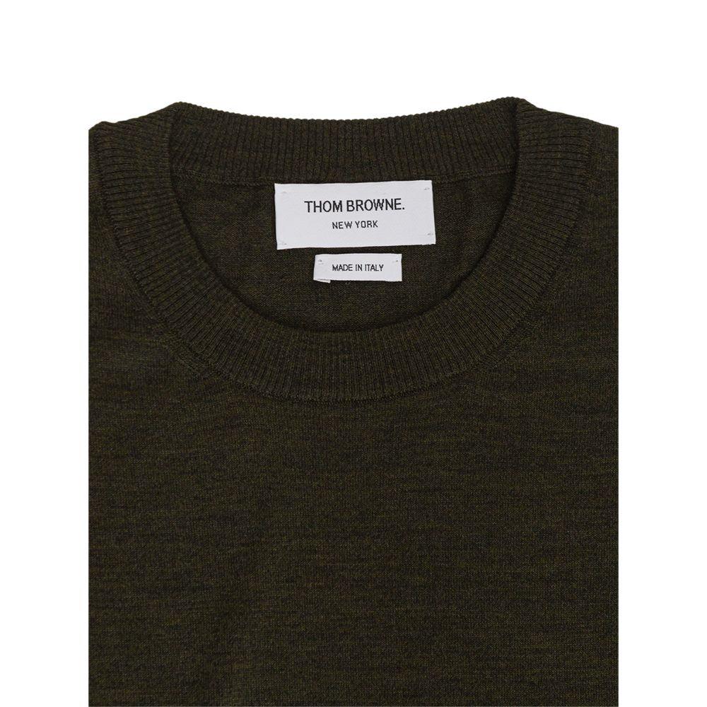 Thom Browne Green Wool Sweatshirt - Zeiniez