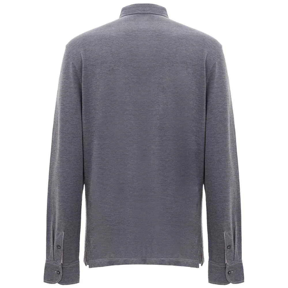 Corneliani Blue Cotton Polo Shirt - Zeiniez