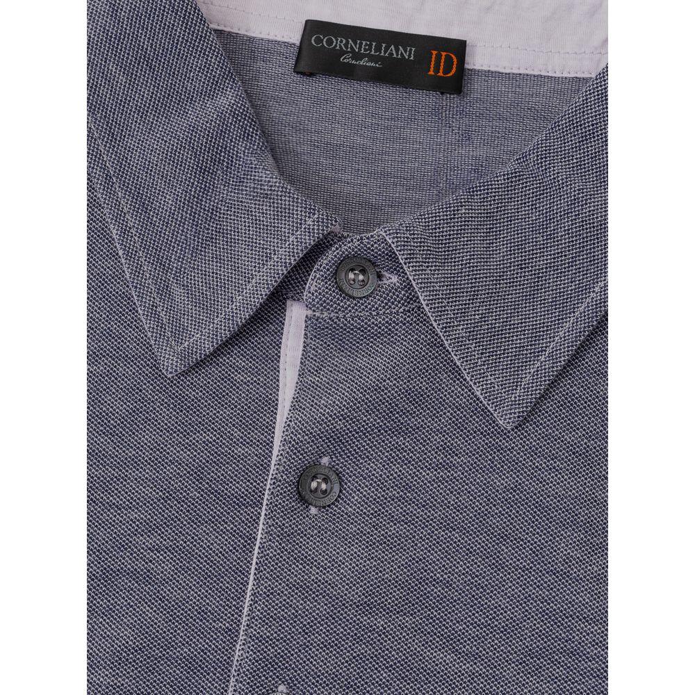 Corneliani Blue Cotton Polo Shirt - Zeiniez