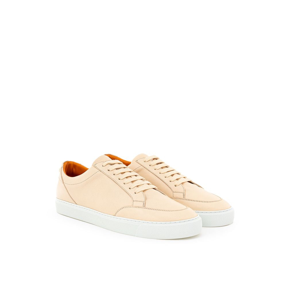 Burberry Pink Leather Low Top Sneakers - Zeiniez