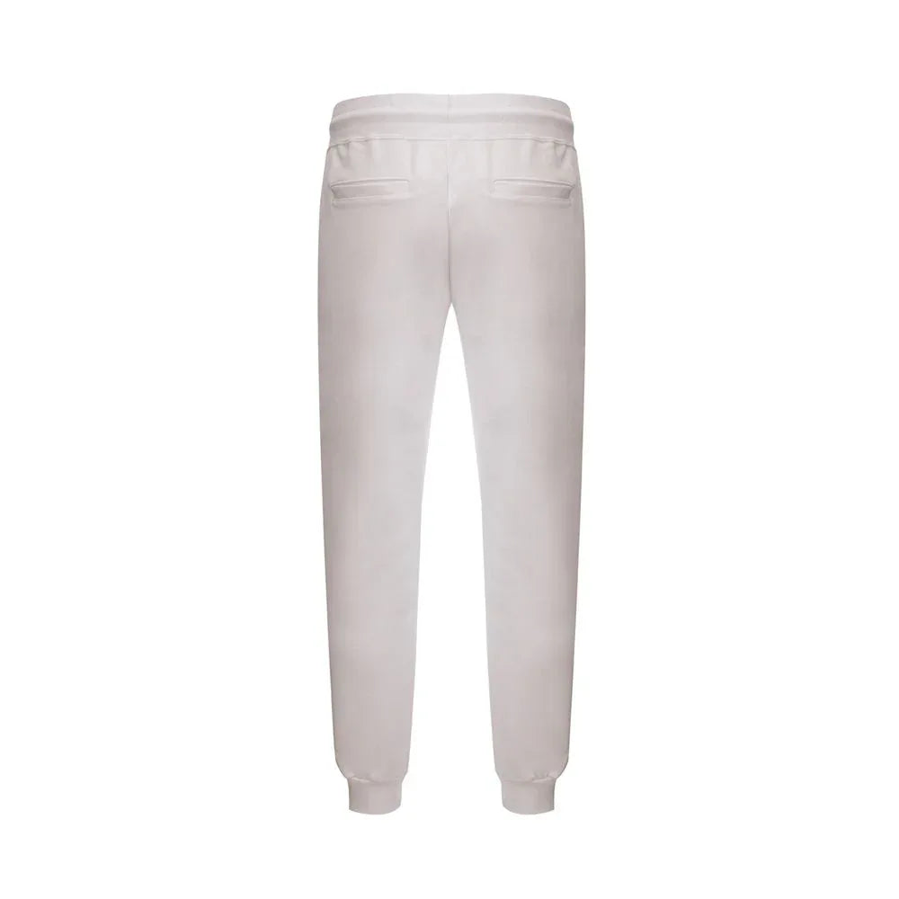 GCDS White Cotton Athletic Pants - Zeiniez