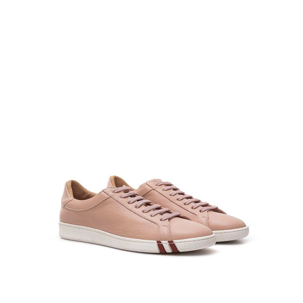 Bally Pink Leather Low Top Sneakers - Zeiniez