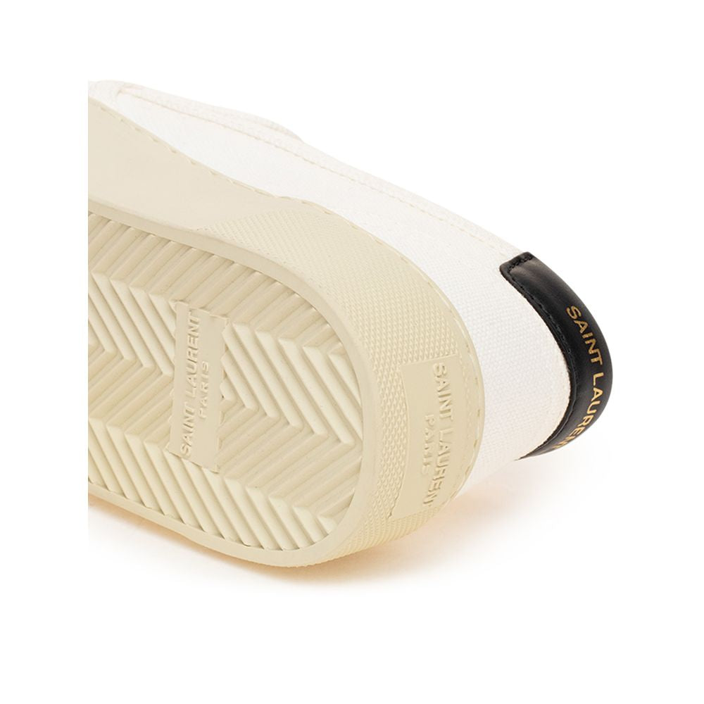 Saint Laurent White Cotton Low Top Sneakers - Zeiniez