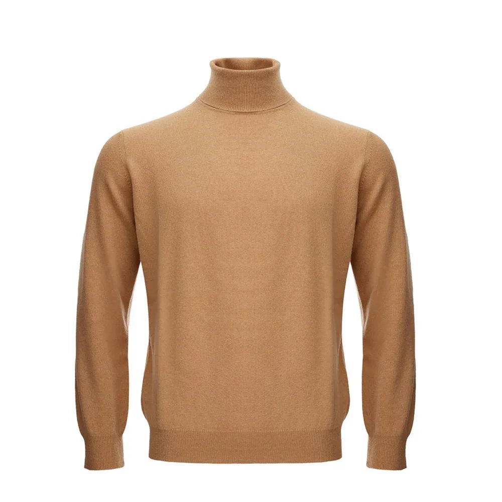 KANGRA Brown Wool Turtleneck - Zeiniez